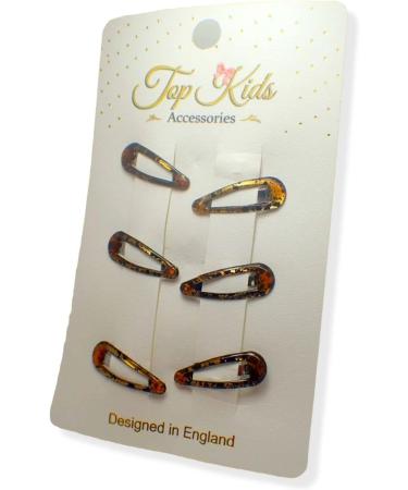 Topkids Accessories Small Mini Snap Hair Clips for Girls and Women Girls Hair Accessories Hair Styling Clips Hair Slides Mini Hair Clips Toddler Hair Clips Metal Hair Clips (Gold Tort x6) - Buy Online on GoSupps.com