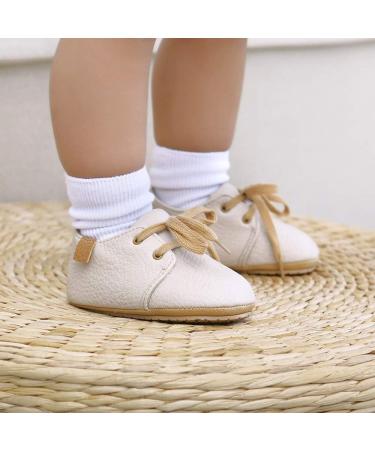 RVROVIC Baby Boys Girls Sneakers 6-12 Months White | Anti-Slip PU Leather Soft Sole Infant Toddler Shoes - Buy Online on GoSupps.com