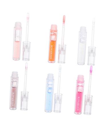 FOMIYES 6pcs Set Lip Gloss Cosmetic Lipstick Jelly Moisturizing Lipstick Lip Moisturizer Makeup Lipstick Jelly Lipstick Makeup Accessory Women Lipstick Long-lasting Lipstick 0.04 Ounce (Pack of 1) Assorted Color