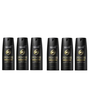 Axe Gold Temptation Body Spray Antiperspirant & Deodorant 4oz - Pack of 6 Cans | 48-Hour Odor Protection - Buy Online on GoSupps.com