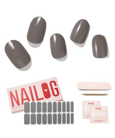 Nailog UV gel nail film - nail film UV hardening 20 pieces - vegan long -lasting - nail ticker self -adhesive gel strips for manicure in salon quality kiss the rain