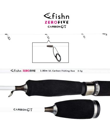FISHN Zero Five Carbon GT Ultra Light Fishing Rod - 180cm 1-5g Casting Weight White Edition Spinning Rod for Ultimate Performance - Buy Online on GoSupps.com