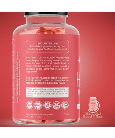 Hair Growth Vitamins Gummies for Faster Thicker Hair - Biotin & Folic Acid Supplement for Men & Women - Buy Online on GoSupps.com
