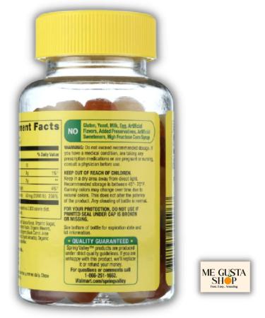 Spring Valley Vitamin D3 Gummies 2000 IU for Immune Support & Bone Health - 80 Ct with Me Gustas Sticker - Buy Online on GoSupps.com