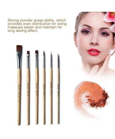 6-Piece Makeup Brush Set for Face Eyes & Lips - Multifunctional Nylon Brushes for Beginners & Pros | International Shipping - Buy Online on GoSupps.com