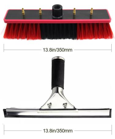 Window Cleaning Pole Water Fed Telescopic 2 in 1 Brush Squeegee Attachment Professional Extendable Cleaner Conservatory Roof-24FT(7.2m) - Buy Online on GoSupps.com