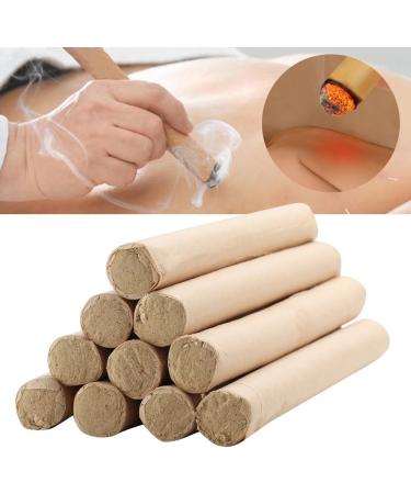 Buy 10 Pieces 18x200 mm MOXA Stick - Moxibustion Roll for Stress Relief Acupuncture Massage Device for Pain Relief & Health Care - Buy Online on GoSupps.com