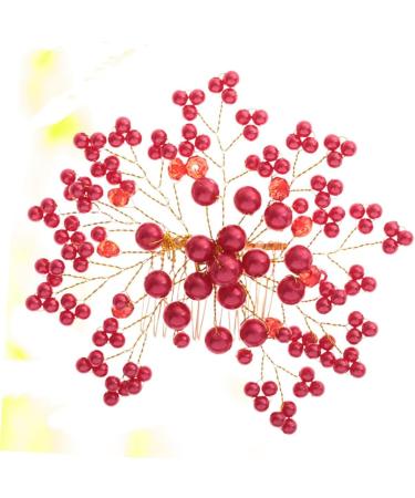 FRCOLOR 1pc Diamond Hair Clips Bridal Hair Clip Foam Mesh Net Pearl Hair Side Combs Pearl Haircombs Wedding Hair Combs Bridal Hair Combs Wedding Hair Clip Tiara Bride Crystal Accessories - Buy Online on GoSupps.com