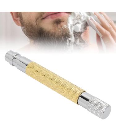 Old-Fashioned Gold Safety Razor Handle - Retro Zinc Alloy for Men | Premium Shaving Tool for Barbershop Quality - Buy Online on GoSupps.com