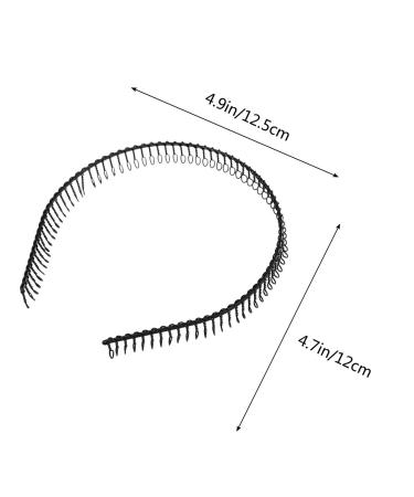 Healifty Woman Metal Teeth Comb Hair Hoop Headband - Black | Hair Accessories - Buy Online on GoSupps.com