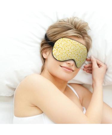 Buy Childhood Cancer Day Yellow Ribbon Sleep Mask for Women | Adjustable Eye Shades Cover with Elastic Strap - Buy Online on GoSupps.com