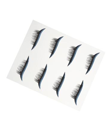 NOLITOY 8 pairs Decal Women Shiny for Natural Makeup Look Tape Strip Long Line Liners Blue Supplies Decals 1 count (Pack of 1) Bluex2pcs