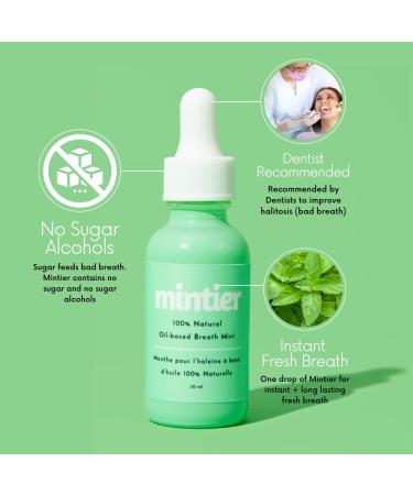 Mintier Natural Oil-Based Breath Mint Drops - 120 Servings, No Sugar, Lasting Breath Freshener - Dentist Recommended - 1oz Pack - Buy Online on GoSupps.com