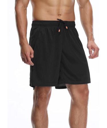 NELEUS Men's 7 Running Shorts 2-Pack with Pockets - Black/Navy Blue - Large - Buy Online on GoSupps.com