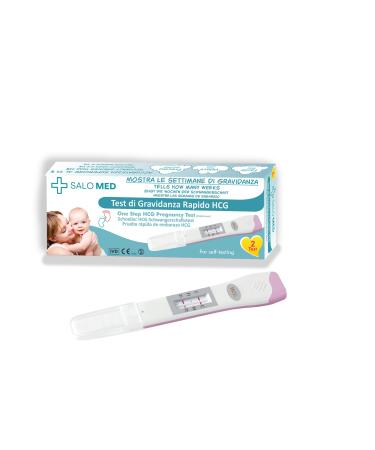 Salo med-2 pregnancy rapid test with a weekly display shows immediately how many weeks you are pregnant HCG urine test with quick result and 99%accuracy