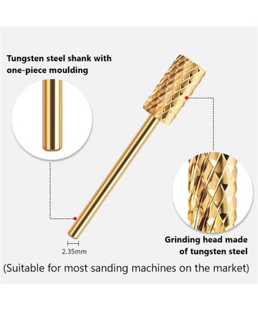 Nail Art Tungsten Steel Polishing Head Round Head Metal Alloy Polishing Drill Gold Polishing/removal Head(Golden-XXC) - Buy Online on GoSupps.com