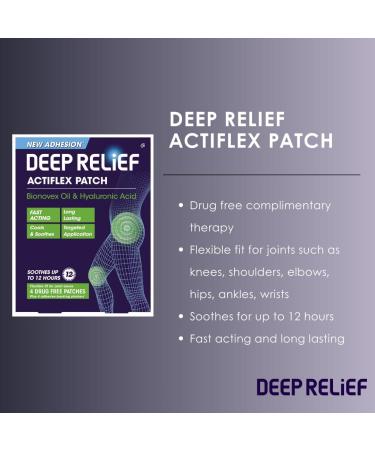 Deep Relief Actiflex Patch 4 Count - Fast-Acting Pain Relief Patch - Buy Online on GoSupps.com