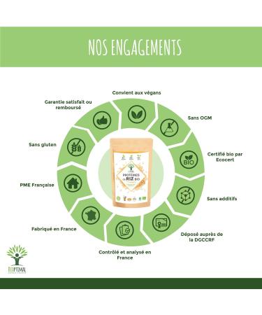 Prot ine de Riz Bio - Bioptimal - 80% de Prot ines - 12% de BCAA - Energie Sport Musculation - Poudre de Riz Brun Germ - 100% Pur - Whey V g tale - Conditionn en France - Certifi Ecocert - 500g Brun 500 g (Lot de 1) - Buy Online on GoSupps.com