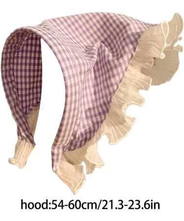 JSGHGDF French Style Hair Scarf Headbands Triangled Head Kerchief Hairband Checkered Bandanas Headbands Cute Hair Accessory Blue - Buy Online on GoSupps.com