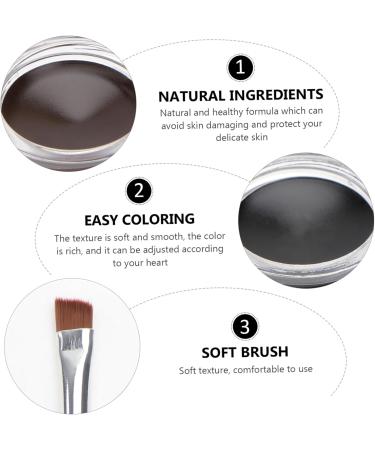 Beavorty Eye Shadow Cream 2pcs Creme Eyeshadows Black Eyeliner Cream Suit Black Eyeliner Dark Brown Eyeshadow - Buy Online on GoSupps.com
