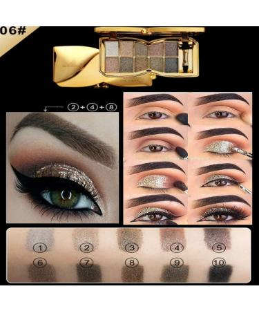 10 Color Glitter Eyeshadow Palette - Highly Pigmented, Long Lasting, Waterproof - Professional Nude Makeup Set for Women - Buy Online on GoSupps.com
