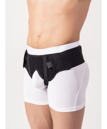 FESTIT24 - inguinal hernia belts for men - Bentbruch prevention and pain relief bandage - medical (on both sides) inguinal hernia with 2 removable compression pads - size 2 size 2 black - Buy Online on GoSupps.com