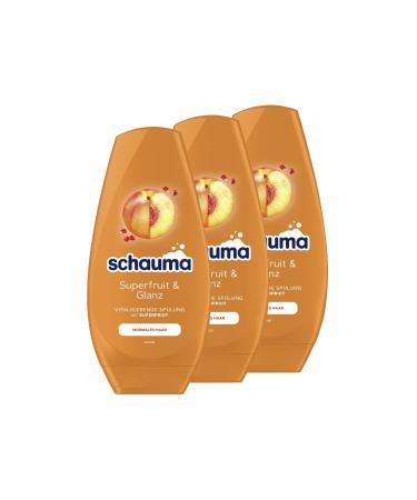 Schauma Schauma Schwarzkopf Superfruit & Glanz 3-pack of revitalizing conditioners with a nourishing formula to strengthen hair and give it a natural shine 3 x 250 ml