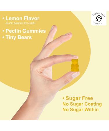 Cod Liver Oil Gummies 1000mg Sugar Free for Adults & Kids Omega-3s & Vitamin A&D for Brain Cognitive Heart & Eye Bone Health Gluten Free Non GMO Pectin 60 60 Count (Pack of 1) - Buy Online on GoSupps.com