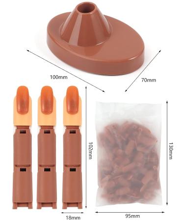 3 Brown Nail Practice Fingers for Acrylic Nails Training | Fake Plastic Hand for Nail Art Beginners - Buy Online on GoSupps.com