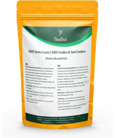 TitanBird 250 g Whole senna leaves Detox tea Powerful Purgative Natural Laxative Promotes Bowel Movement and Cleansing the Intestines Premium Quality - Buy Online on GoSupps.com