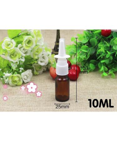 Ericotry 6 x 10 ml Refillable Amber Glass Bottles - Fine Mist Nasal Spray for Perfume Essential Oils & Colloidal Silver - Buy Online on GoSupps.com