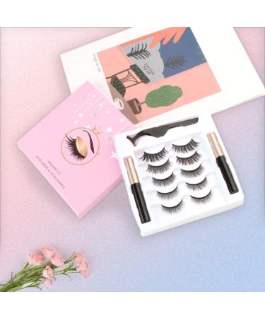 Buy Bellameri Magnetic Eyelashes Kit - 5 Pairs Reusable No Glue Includes Eyeliner & Tweezer | Shop Internationally - Buy Online on GoSupps.com