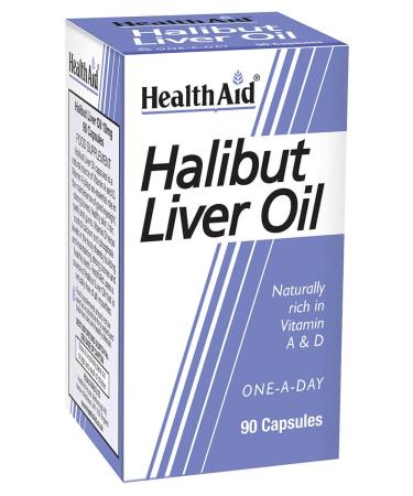 HealthAid Halibut Liver Oil - 90 Capsules 90 Count (Pack of 1)
