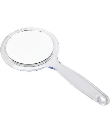 RUCCI Round Hand Held Magnifying Makeup Mirror 10X 1X - Double-Sided Clear Acrylic Personal Mirror for Women (5 Inch) - Buy Online on GoSupps.com