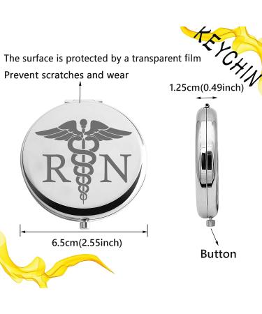 KEYCHIN Registered Nurse Pocket Mirror RN Nurse Gifts Compact Makeup Mirror For RN Nurse Graduation Rn Mirror - Buy Online on GoSupps.com