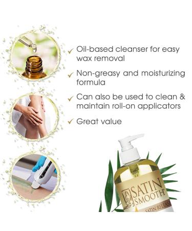 Satin Smooth Satin Release Wax Residue Remover Oil 16 oz - Gentle Wax Cleanser (1 Pack) - Buy Online on GoSupps.com