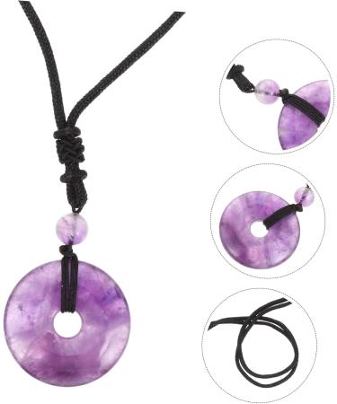Fomiyes Crystal Chakra Necklace - Portable Pendant with Safety Buckle | Elegant & Simple Crystal Chain Jewelry - Buy Online on GoSupps.com
