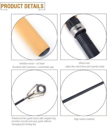 Buy DEWIN Mini Fishing Rod - Carbon Fiber Retractable Pocket Fishing Rod (2m) for Travel | Best Tackle for Anglers Worldwide - Buy Online on GoSupps.com
