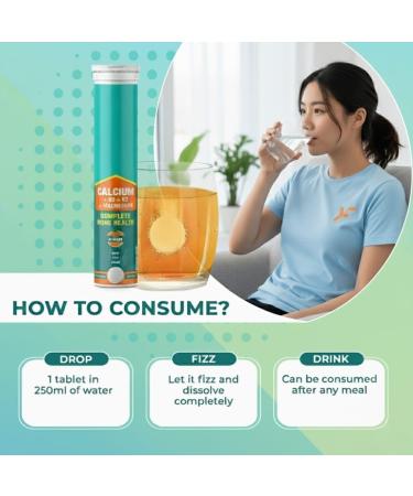 Calcium with Essential Vitamin D3 for Complete Health Support - Vitamin D3 Calcium & Magnesium Combination for Better Absorption (20 Tablets Orange Flavour) - Buy Online on GoSupps.com