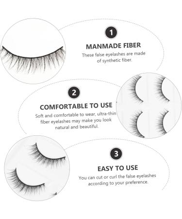 minkissy 15 Pairs Short Eyelash Fiber Makeup Eyelashes Dense Eyelashes Cosmetic Eyelashes Fluffy Volume Lashes False Eye Lashes Handmade Eyelashes Glue 6d Artificial Fiber Natural - Buy Online on GoSupps.com
