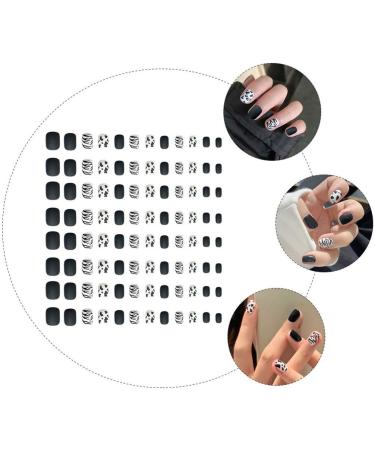 Frcolor Black & White Cow Matt Fake Nails Acrylic Press-On Nail Art Tips | Nightclub-Ready Square Nails for Women - Buy Online on GoSupps.com
