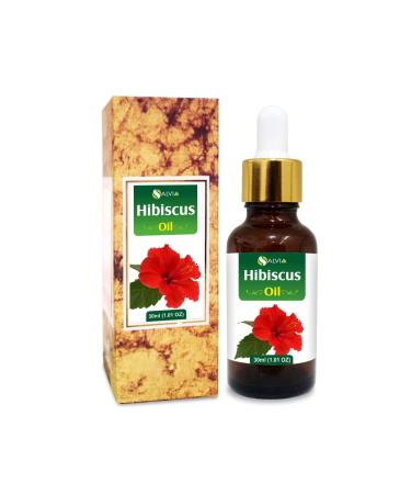 Hibiscus Oil (Hibiscus Sabdariffa L) Therapeutic Essential Oil by Salvia Amber Bottle 100% Natural Uncut Undiluted Pure Cold Pressed Oil (1.01 floz with dr)