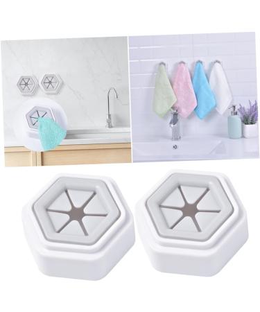 Alipis 4 Pcs Towel Racks for Bathroom Door Towel Hanger Towel Hooks Hook up No Punching Storage Buckle Greyx2pcs 5*5cmx2pcs - Buy Online on GoSupps.com