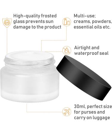 WINSDL Cream Containers - 30ml Glass Bottles (Set of 6) for Cosmetic Ointments - Safe & Durable - Buy Online on GoSupps.com