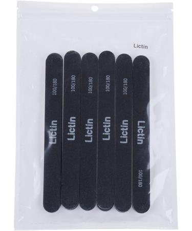 Lictin Pack of 16 Professional Nail Files Washable Double Sided Emery Board (100/180 Grit) White 16 Count - Buy Online on GoSupps.com