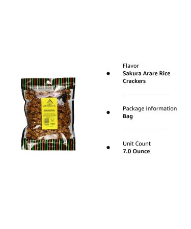 Sakura Arare Rice Crackers 7oz - Traditional Japanese Snack (1 Pack) - Buy Online on GoSupps.com