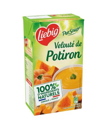 AUCHAN Pack of 3 Units Liebig Pursoup' Pumpkin Cream 100% Natural Ingredients 4 People 1L