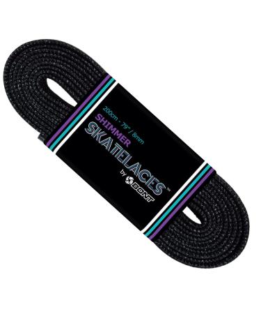 Bont Skates 8mm Shimmer Laces - 79" 96" 108" - Dynamite Black