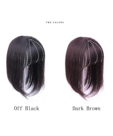 Women's Human Hair Topper with Bangs - 5x5 Clips for Thinning Hair - 8 Black Hairpiece - Buy Online on GoSupps.com