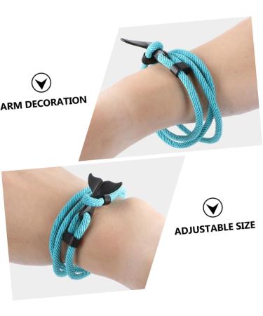 ABOOFAN 1pc Whale Tail Bracelet Nautical Rope Bracelets Simple Style Bangle Sailing Bracelet Braided Bracelets Ring Bracelet Creative Wristband Lovers Adjustable Armband Silica Gel - Buy Online on GoSupps.com